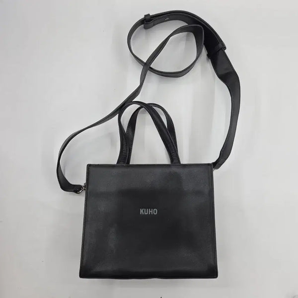 [BUNJANG] KUHO Women's Black Tote Bag with Crossbody Strap / 쿠호 여성 토트백 크로스백 겸용 블랙