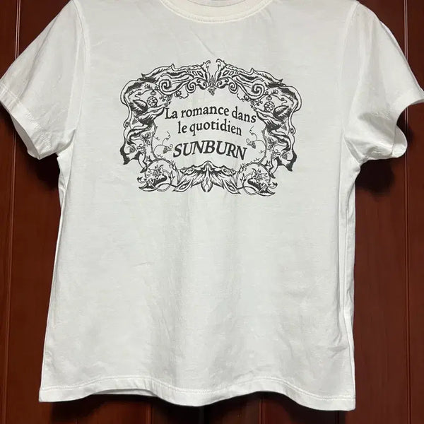 [BUNJANG] Sunburn Project Cropped T-Shirt / 썬번프로젝트 크롭 티셔츠
