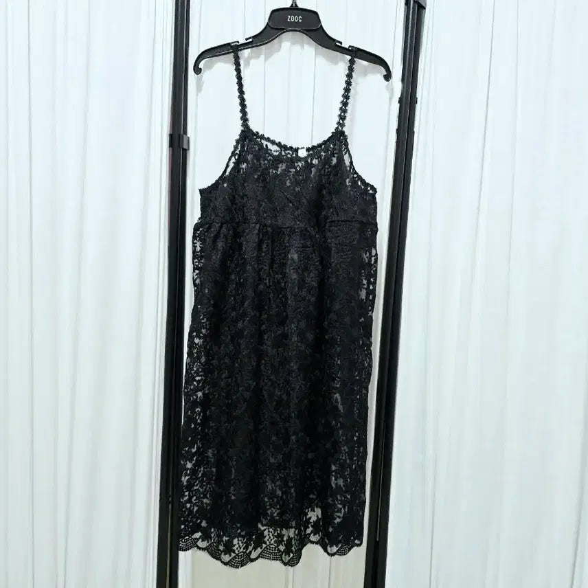 [BUNJANG] Flower Embroidery See-Through Dress / 플라워자수 시스루 원피스 새상품