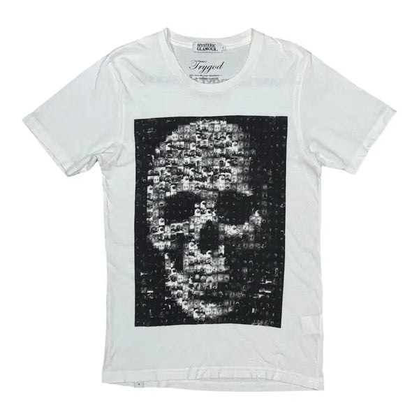 [BUNJANG] Hysteric Glamour Mosaic Skull Graphic T-Shirt / 히스테릭 글래머 모자이크 기법 해골 그래픽 반팔 티셔츠