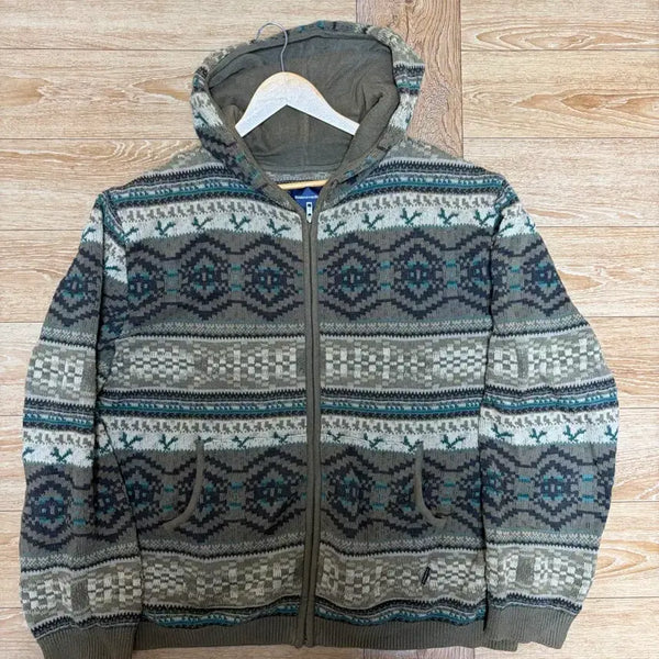 [BUNJANG] thisisneverthat Ethnic Pattern Hooded Zip-Up / 디스이즈네버댓 에스닉 패턴 후드 집업