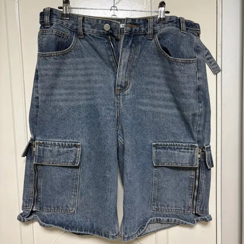 [BUNJANG] Denim Cargo Shorts / 데님 카고 반바지 새상품