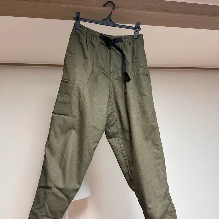 [BUNJANG] Gramicci Khaki Linen Cropped Pants Size S / 그라미치 카키 리넨 7부 팬츠 S
