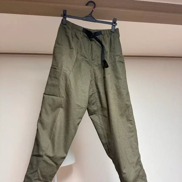 [BUNJANG] Gramicci Khaki Linen Cropped Pants Size S / 그라미치 카키 리넨 7부 팬츠 S