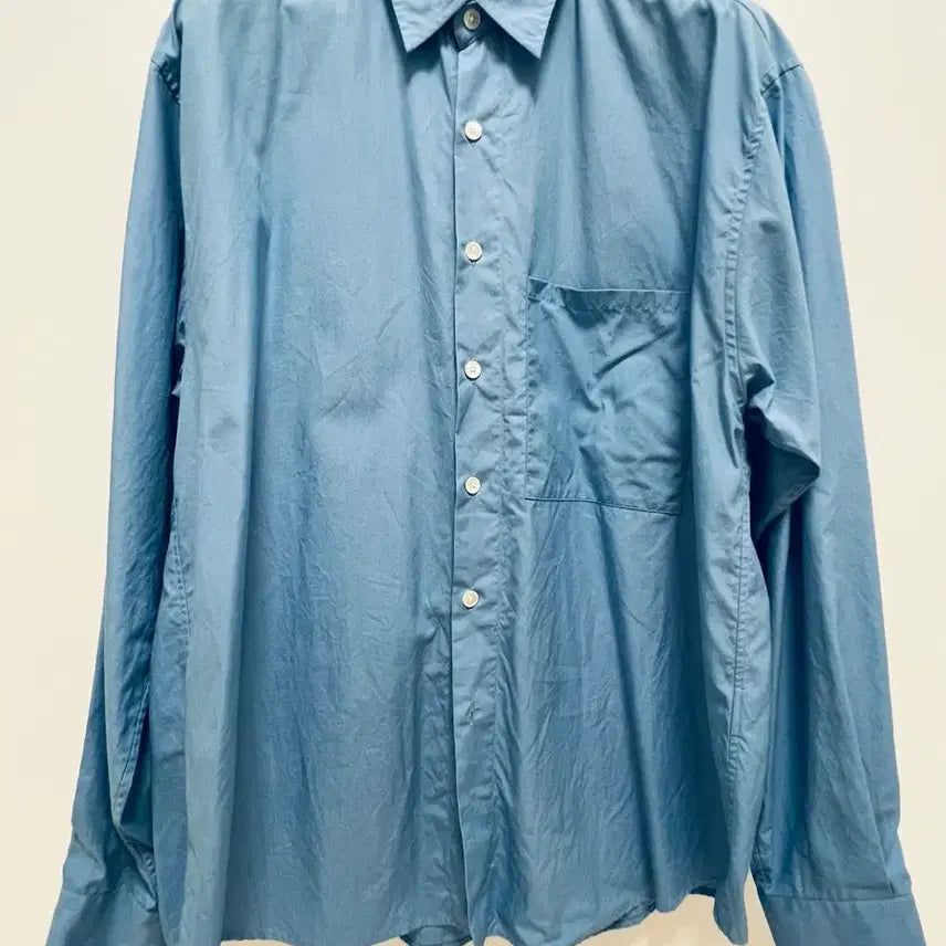 [BUNJANG] AURALEE Washed Fins Twill Shirt Size 5 Blue / 오라리 워시드 핀스 트윌 셔츠 5사이즈 블루