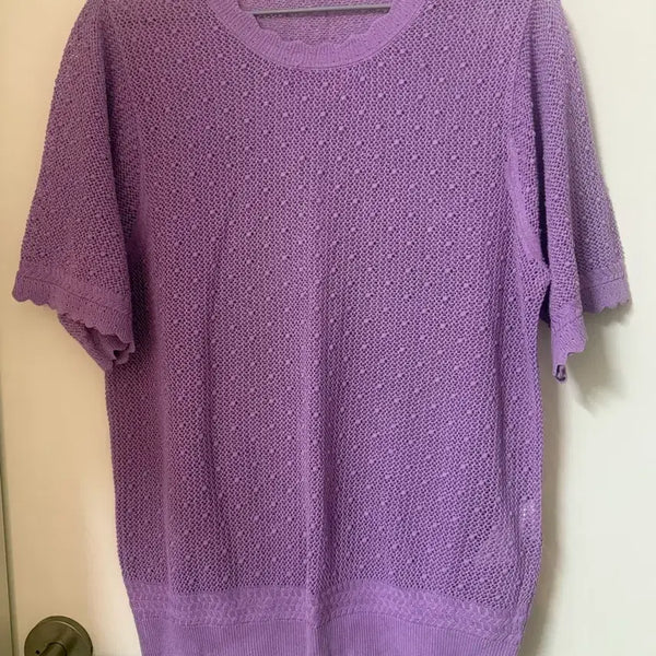 [BUNJANG] Anna Sui Summer Silk Blended Popcorn Knit Top / 안나수이 썸머 실크 블랜디드 팝콘 니트 66