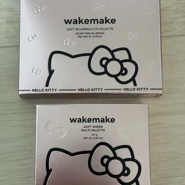 [BUNJANG] WAKEMAKE Soft Pink Blurring Palette & Pink Shell (Black Cap) Set / 웨이크메이크 소이핑크블러링, 핑크쉘(검뚜) 새상품