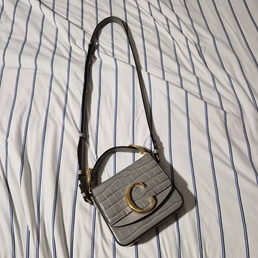 [BUNJANG] Chloe C Bag Mini Alligator Pattern / 끌로에C백 미니사이즈