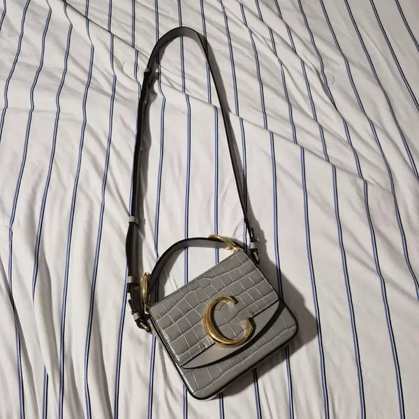 [BUNJANG] Chloe C Bag Mini Alligator Pattern / 끌로에C백 미니사이즈