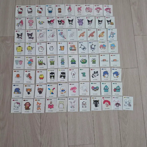 [BUNJANG] Sanrio STICKER Collection Bundle / 산리오 띠부씰 일반씰 81장 반짝이씰 37장 전부 일괄판매합니다