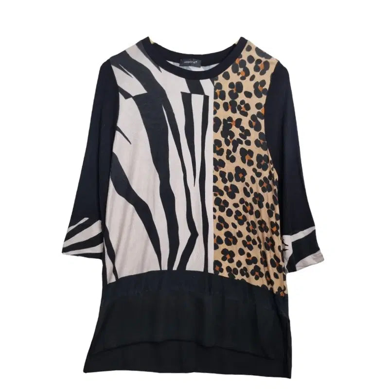 [BUNJANG] ARMONIE Animal Pattern Blouse (Zebra, Leopard) / ARMONIE 애니멀 패턴 블라우스 [S] 지브라 레오파드 호피무늬 여성
