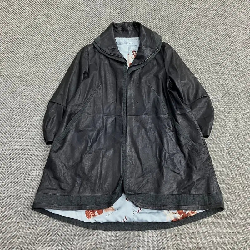 [BUNJANG] Son Jung Wan High Neck Lambskin Leather Jacket / 손정완 하이넥 양가죽자켓 v5534