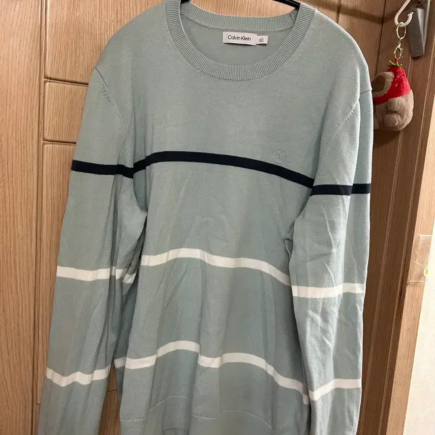 [BUNJANG] Calvin Klein Striped Roundneck Knit L / Calvin Klein 라운드넥 스트라이프 니트 L