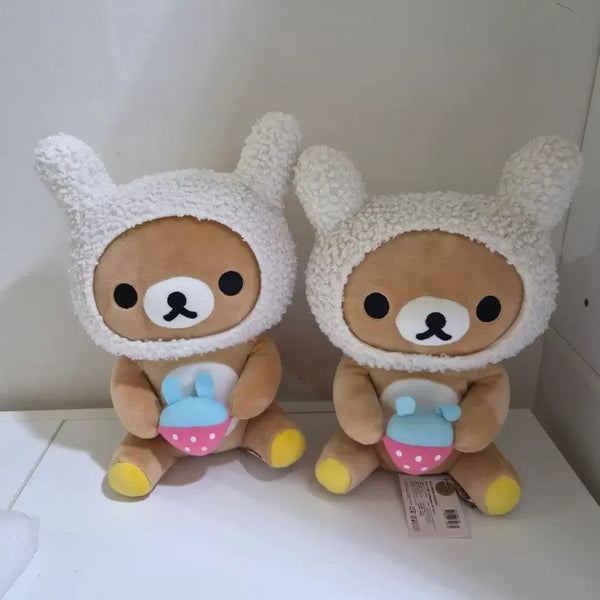 [BUNJANG] Vintage Rilakkuma Usagi Strawberry Doll Set (25cm) / 고전 리락쿠마 우사기 토끼 딸기 인형 25cm 일괄 세트
