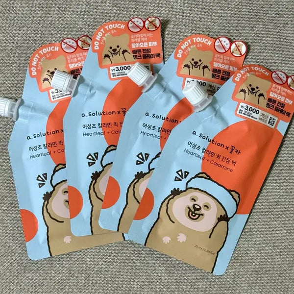 [BUNJANG] A.Solution Hwacha Eoseongcho Calamine Quick Soothing Pack (4-Piece Set) / 새상품) 에이솔루션 꽃카 어성초 칼라민 퀵 진정팩 25ml(총4개)