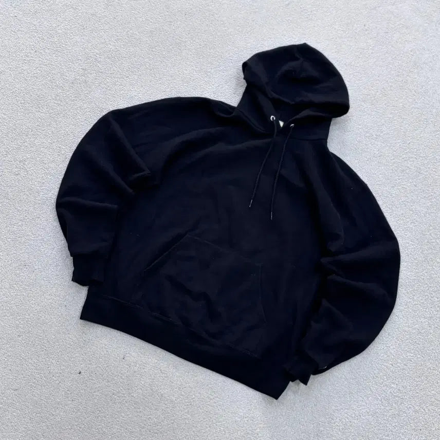 [BUNJANG] Champion Men's Black Lightly Brushed Hoodie T-shirt / M 챔피온 남성 블랙 약기모 후드 티셔츠 0626E2