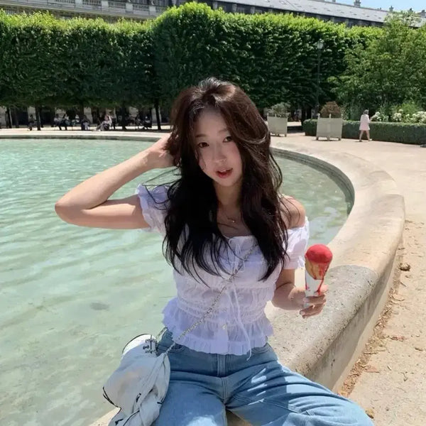 [BUNJANG] Siyeshop Mont Blouse White / 시예샵 몬트 블라우스 화이트