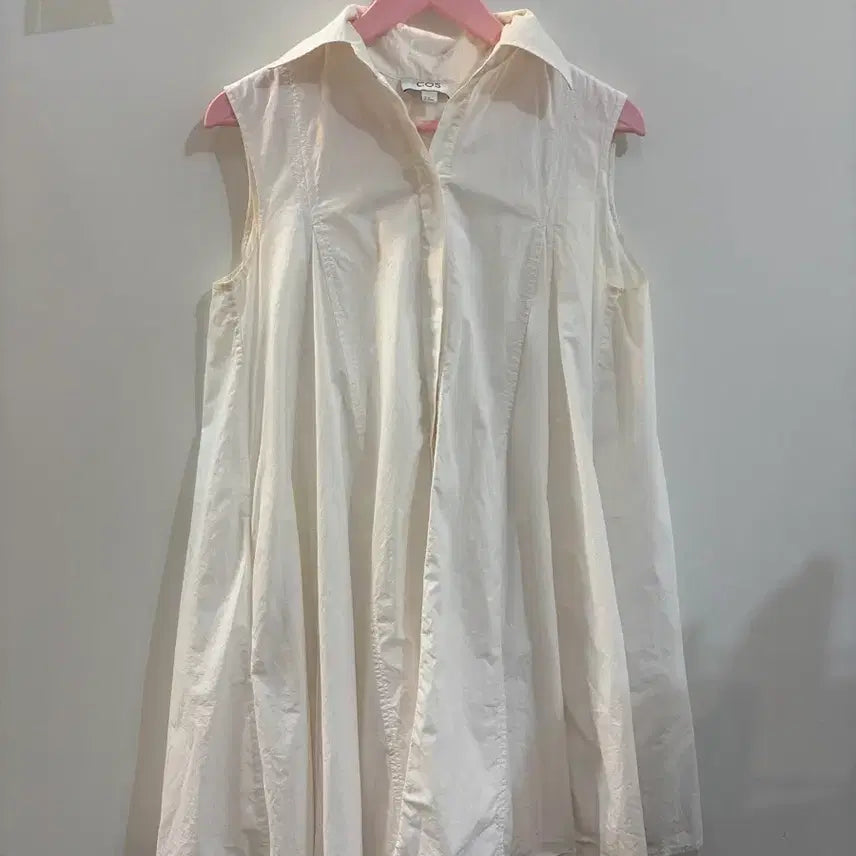 [BUNJANG] COS Women's Shirtdress Ivory / 코스 여성 셔츠형 블라우스 원피스
