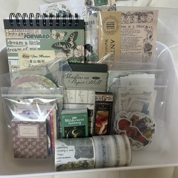 [BUNJANG] Green Botanical Deco Paper Sticker Pack / 그린 보태니컬 다꾸 스티커 데코페이퍼 팩