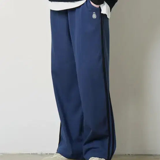 [BUNJANG] Gakko Union Wide Sweatpants Navy / 가까이 유니언즈 와이드 스웨트팬츠 네이비