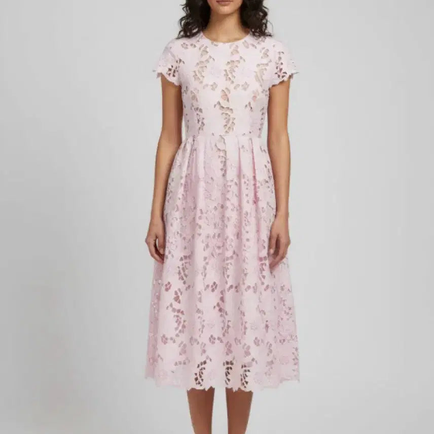 [BUNJANG] Imported Lace Punching Dress / 수입 레이스 펀칭 원피스