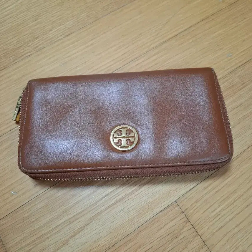 [BUNJANG] Tory Burch Brown Leather Long Wallet / 토리버치 장지갑 새것