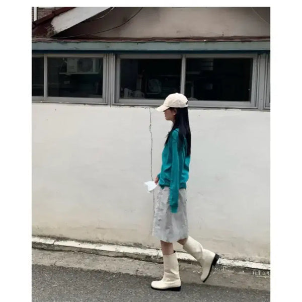 [BUNJANG] How You Nylon Midi Skirt / 하우유 나일론미디스커트 모래하우스 김아홉