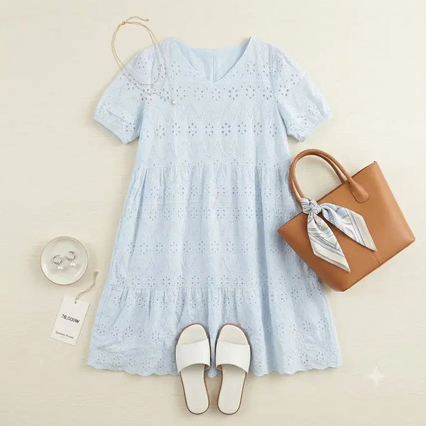[BUNJANG] Lovely Punching Dress / 러블리 펀칭 원피스