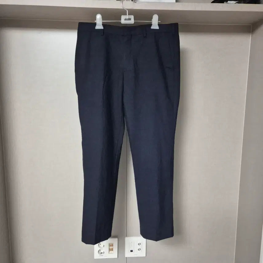 [BUNJANG] Roga Dis Wool Milled Minimal Suit Pants Navy / 86-103)로가디스 울 밀드 미니멀 수트 팬츠 네이비