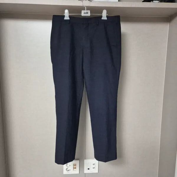 [BUNJANG] Roga Dis Wool Milled Minimal Suit Pants Navy / 86-103)로가디스 울 밀드 미니멀 수트 팬츠 네이비