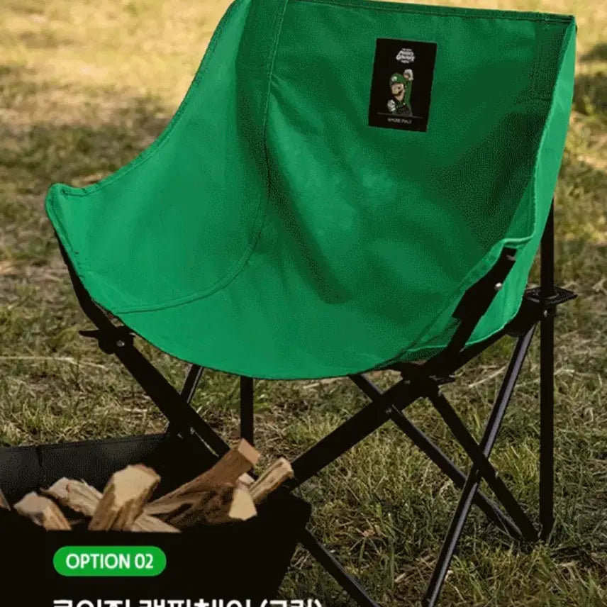 [BUNJANG] Super Mario Luigi Camping Chair Green / 슈퍼마리오 캠핑의자 그린