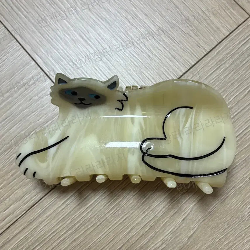 [BUNJANG] Coucou Suzette Siamese Cat Acetate Hair Claw Clip / COUCOU SUZETTE 쿠쿠수제뜨 샴고양이 헤어집게핀
