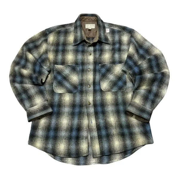 [BUNJANG] Spice Island Blue Check Flannel Shirt Jacket / (바배) 스파이스 아일랜드 블루 체크 플란넬 셔츠 자켓