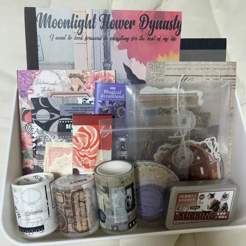 [BUNJANG] Dark Romantic Deco Sticker Deco Paper Pack / 다크 로맨틱 다꾸 스티커 데코페이퍼 팩