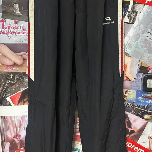 [BUNJANG] Balenciaga Nylon Track Pants / [44] 발렌시아가 나일론 트랙팬츠 검빨흰