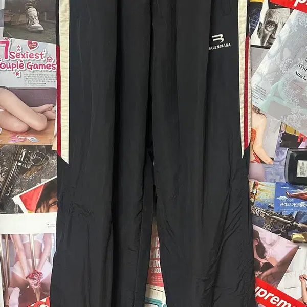 [BUNJANG] Balenciaga Nylon Track Pants / [44] 발렌시아가 나일론 트랙팬츠 검빨흰