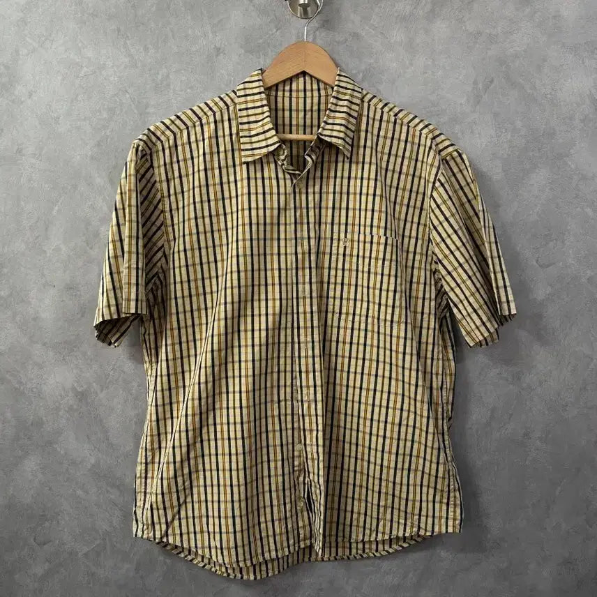 [BUNJANG] Daks Men's Check Pattern Shirt Size 105 / 닥스 남성 체크 남방 셔츠 105사이즈