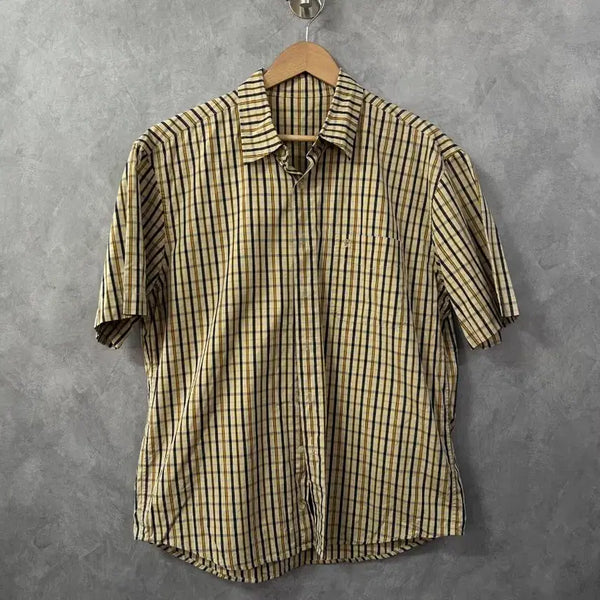[BUNJANG] Daks Men's Check Pattern Shirt Size 105 / 닥스 남성 체크 남방 셔츠 105사이즈