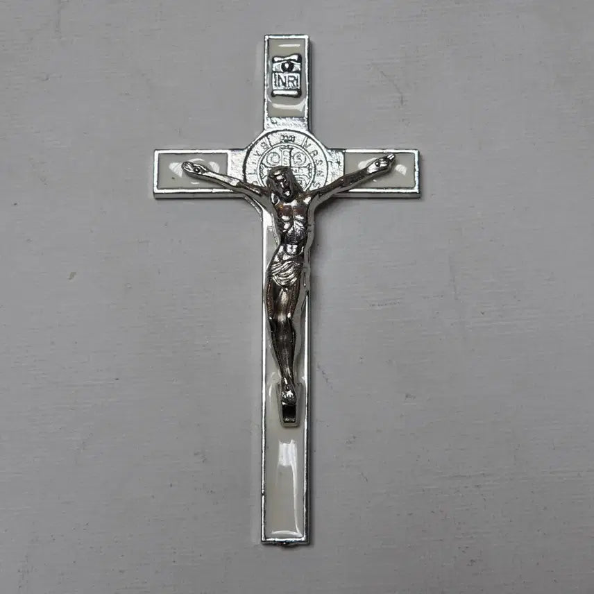 [BUNJANG] Antique Italian Metal Crucifix with Jesus Figurine / 앤틱 이탈리아 금속 십자가 예수님 가톨릭 십자가 천주교