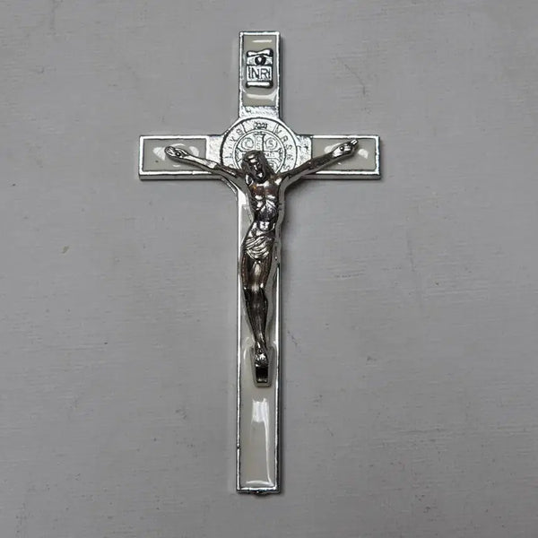 [BUNJANG] Antique Italian Metal Crucifix with Jesus Figurine / 앤틱 이탈리아 금속 십자가 예수님 가톨릭 십자가 천주교