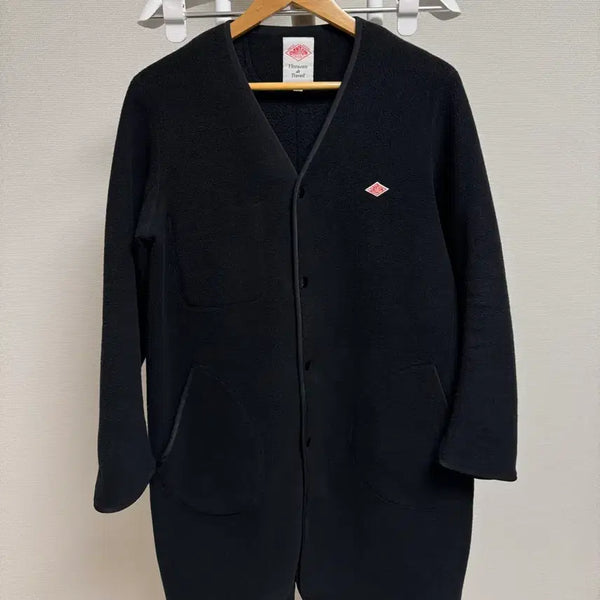 [BUNJANG] Danton Fleece Collarless Long Jacket / Danton 단톤 플리스 카라리스 롱 자켓