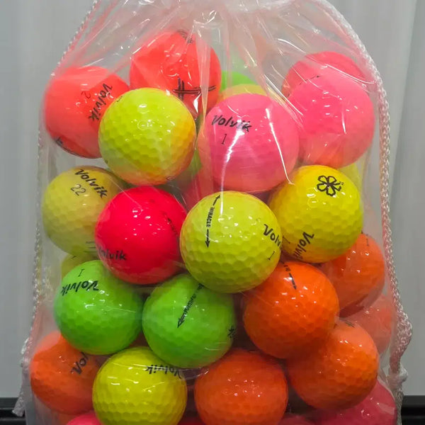 [BUNJANG] Volvik A-Grade Glossy Lost Golf Balls - 50 Balls / 볼빅 A급 유광 컬러 로스트볼 50구 중고골프공
