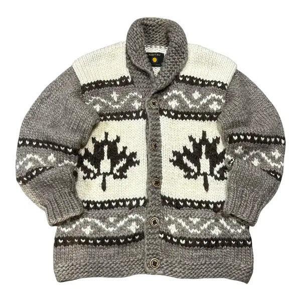 [BUNJANG] KISITAU Maple Leaf Cowichan Wool Cardigan / (바배) KISITAU 키시타우 메이플 단풍잎 코위찬 울 가디건