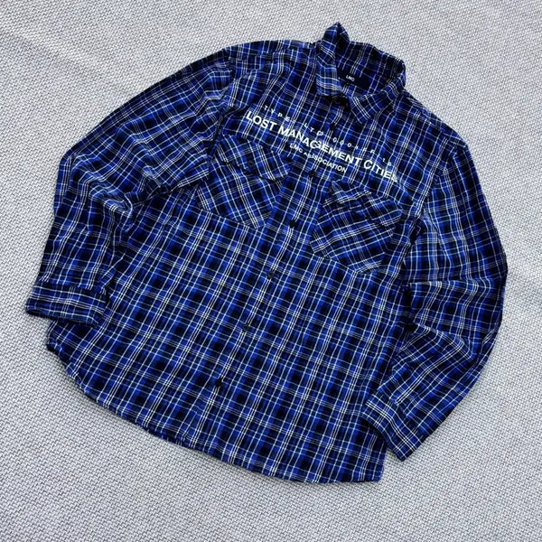 [BUNJANG] LMC Men's Checkered Pattern Long Sleeve Shirt / 2 LMC 남성 체크패턴 포켓 긴팔 셔츠 0727E