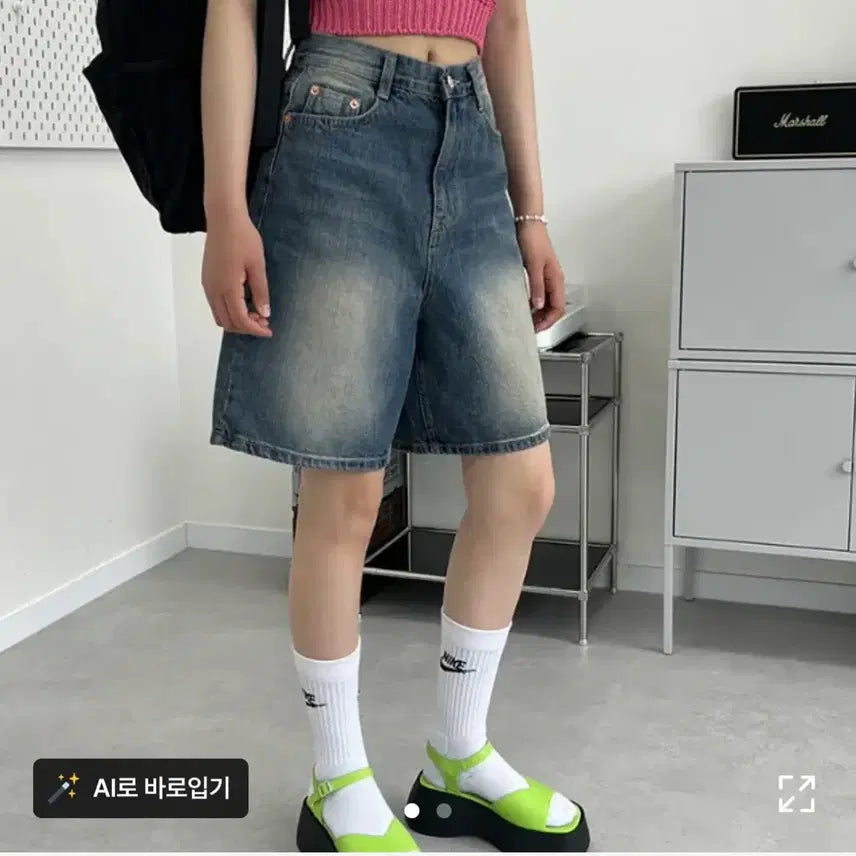 [BUNJANG] Vintage Wash Denim Shorts / 데님 숏팬츠 빈티지 워싱