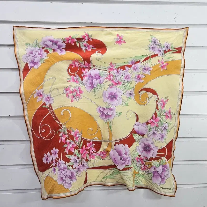 [BUNJANG] Flower Pattern Big Handkerchief / Mini Scarf / 플라워  빅손수건겸 미니스카프/보물찾기천사