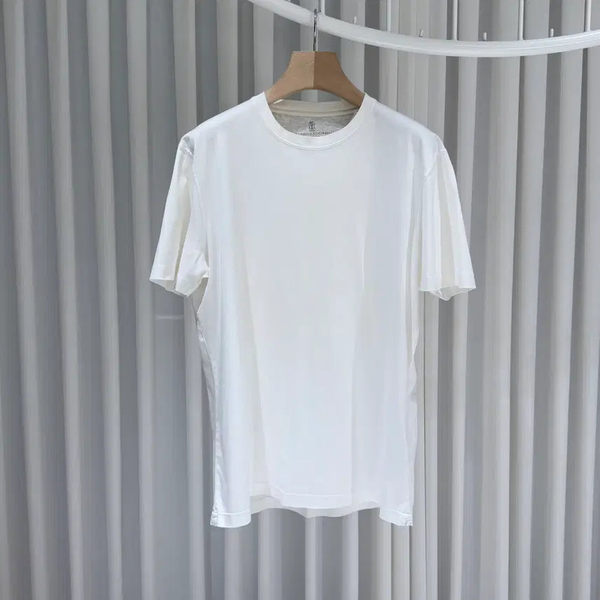 [BUNJANG] Brunello Cucinelli Cotton Crewneck Short Sleeve T-Shirt White XL / (S급/XL) / 브루넬로쿠치넬리 코튼 크루넥 반팔 티셔츠 화이트