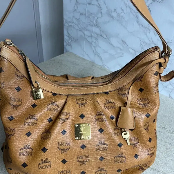 [BUNJANG] MCM Visetos Hobo Bag Brown / MCM 비세토스 호보백 브라운