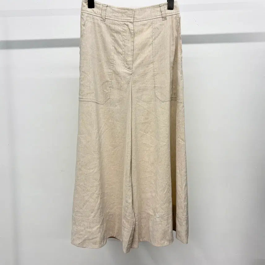 [BUNJANG] Club Monaco Linen Blend Wide Crop Pants (Size S) / 클럽모나코 린넨 와이드 크롭 팬츠 S