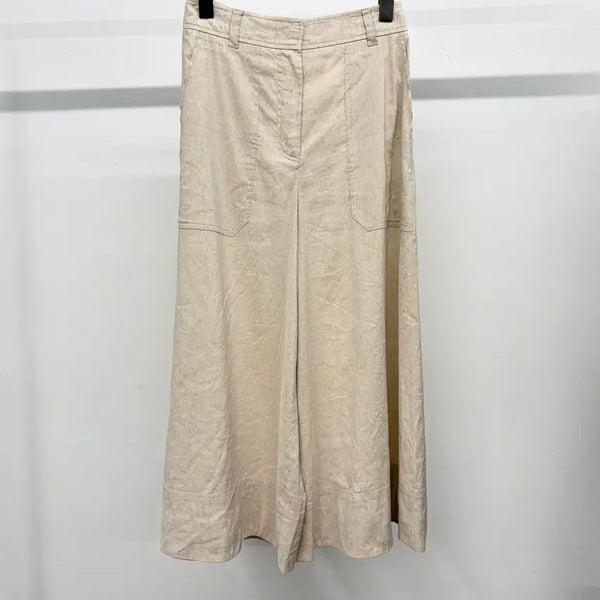 [BUNJANG] Club Monaco Linen Blend Wide Crop Pants (Size S) / 클럽모나코 린넨 와이드 크롭 팬츠 S